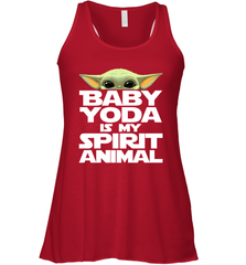 Baby Yoda Is My Spirit Animal Racerback Tank - kambletee