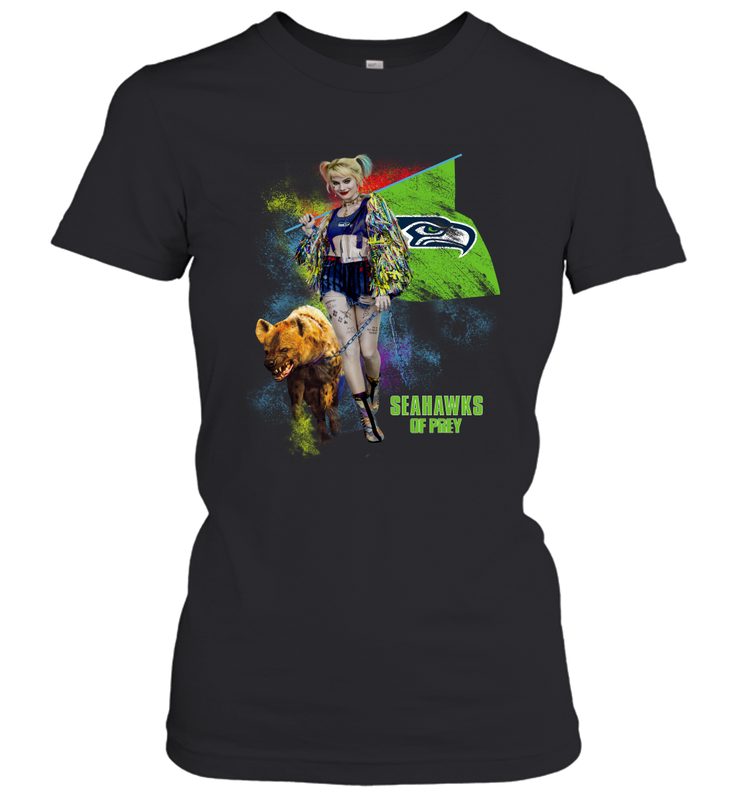 Harley Quinn Seattle Seahawks Of Prey Women's T-Shirt - kambletee