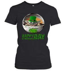 Baby Yoda Happy St Patrick's Day Women's T-Shirt - kambletee