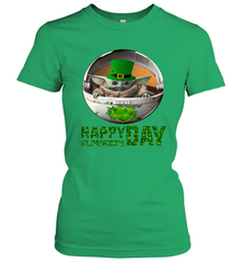 Baby Yoda Happy St Patrick's Day Women's T-Shirt - kambletee