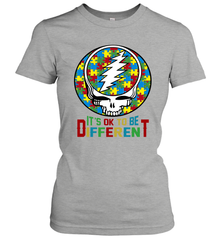 Skull Autism Its Ok To Be Different Women's T-Shirt - kambletee
