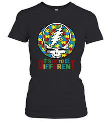 Skull Autism Its Ok To Be Different Women's T-Shirt - kambletee