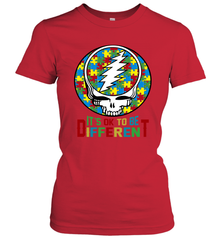 Skull Autism Its Ok To Be Different Women's T-Shirt - kambletee