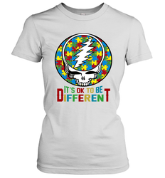 Skull Autism Its Ok To Be Different Women's T-Shirt - kambletee