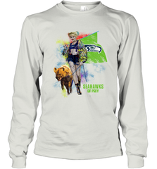 Harley Quinn Seattle Seahawks Of Prey Long Sleeve T-Shirt - kambletee