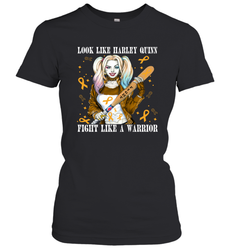 Harley Quinn Fight Like A Warrior Appendix Cancer Awareness Women's T-Shirt - kambletee