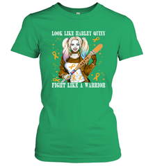 Harley Quinn Fight Like A Warrior Appendix Cancer Awareness Women's T-Shirt - kambletee