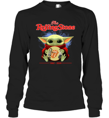 Star Wars Baby Yoda hug The Rolling Stones band 1962 2020 Long Sleeve T-Shirt - kambletee