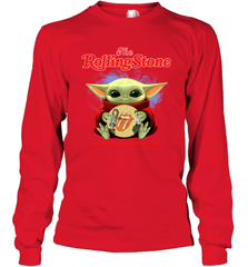 Star Wars Baby Yoda hug The Rolling Stones band 1962 2020 Long Sleeve T-Shirt - kambletee
