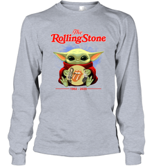 Star Wars Baby Yoda hug The Rolling Stones band 1962 2020 Long Sleeve T-Shirt - kambletee
