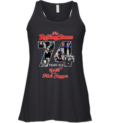 The Rolling Stones 74 Years Old signature Mick Jagger Racerback Tank - kambletee