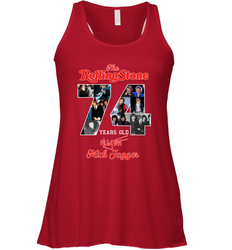 The Rolling Stones 74 Years Old signature Mick Jagger Racerback Tank - kambletee