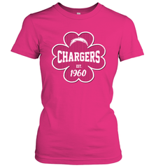 Patrick's Day Shamrock For Los Angeles Chargers Fans Women's T-Shirt - kambletee