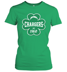 Patrick's Day Shamrock For Los Angeles Chargers Fans Women's T-Shirt - kambletee