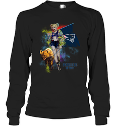Harley Quinn New England Patriots Of Prey Long Sleeve T-Shirt - kambletee