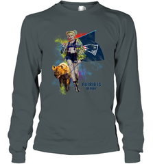 Harley Quinn New England Patriots Of Prey Long Sleeve T-Shirt - kambletee