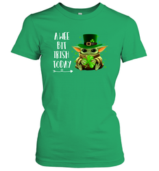 Baby Yoda hug St Patricks Day a wee bit Irish today Women's T-Shirt - kambletee