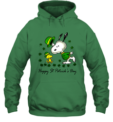Snoopy and Woodstock Erin go beagle Happy Patricks Day Hoodie - kambletee