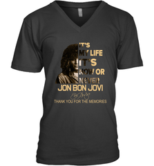 It's My Life It's Now Or Never Jon Bon Jovi Men's V-Neck - kambletee