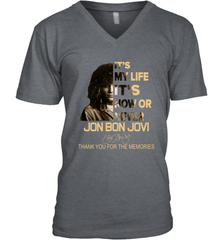 It's My Life It's Now Or Never Jon Bon Jovi Men's V-Neck - kambletee