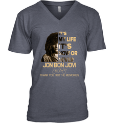 It's My Life It's Now Or Never Jon Bon Jovi Men's V-Neck - kambletee