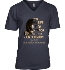 It's My Life It's Now Or Never Jon Bon Jovi Men's V-Neck - kambletee