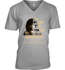 It's My Life It's Now Or Never Jon Bon Jovi Men's V-Neck - kambletee