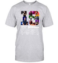 19 years of Fast and Furious 2001 2020 10 movies signatures Men's T-Shirt - kambletee