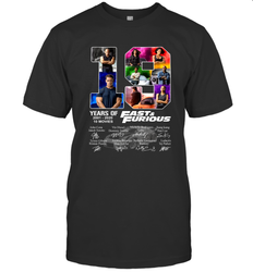19 years of Fast and Furious 2001 2020 10 movies signatures Men's T-Shirt - kambletee