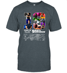 19 years of Fast and Furious 2001 2020 10 movies signatures Men's T-Shirt - kambletee