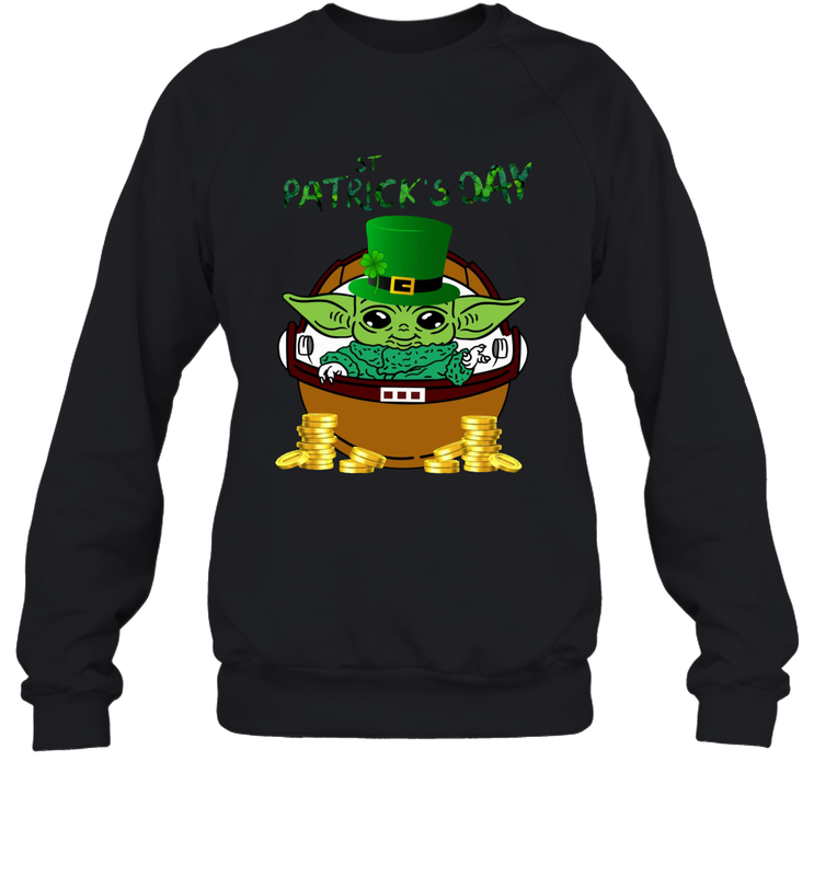 Baby Yoda The Mandalorian Happy St Patrick's Day Sweatshirt - kambletee