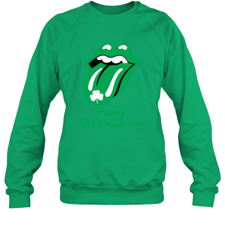 Happy St. Patrick's day Rolling Stones Sweatshirt - kambletee