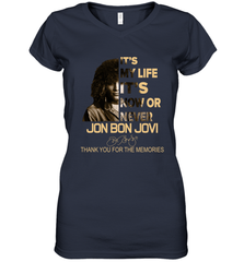 It's My Life It's Now Or Never Jon Bon Jovi Women's V-Neck - kambletee