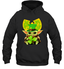 Wu Tang Clan baby Yoda hug Irish clover Hoodie - kambletee