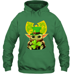 Wu Tang Clan baby Yoda hug Irish clover Hoodie - kambletee