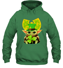 Wu Tang Clan baby Yoda hug Irish clover Hoodie - kambletee