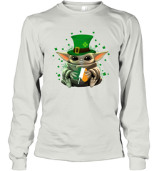Baby Yoda Hug St Patrick's Day Long Sleeve T-Shirt - kambletee