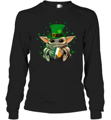 Baby Yoda Hug St Patrick's Day Long Sleeve T-Shirt - kambletee
