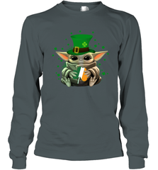 Baby Yoda Hug St Patrick's Day Long Sleeve T-Shirt - kambletee