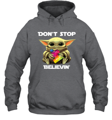 Baby Yoda Autism Awareness dont stop believin Hoodie - kambletee
