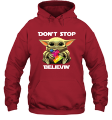Baby Yoda Autism Awareness dont stop believin Hoodie - kambletee