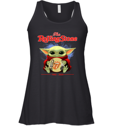 Star Wars Baby Yoda hug The Rolling Stones band 1962 2020 Racerback Tank - kambletee
