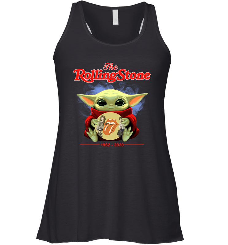 Star Wars Baby Yoda hug The Rolling Stones band 1962 2020 Racerback Tank - kambletee