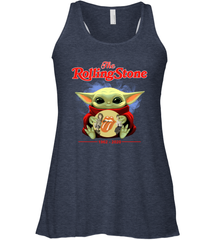 Star Wars Baby Yoda hug The Rolling Stones band 1962 2020 Racerback Tank - kambletee