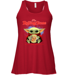 Star Wars Baby Yoda hug The Rolling Stones band 1962 2020 Racerback Tank - kambletee