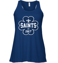 Patrick's Day Shamrock For New Orleans Saints Fans Racerback Tank - kambletee