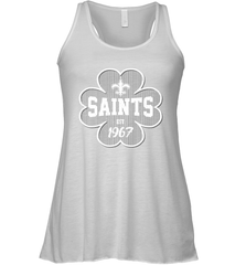 Patrick's Day Shamrock For New Orleans Saints Fans Racerback Tank - kambletee