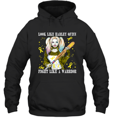 Harley Quinn Fight Like A Warrior Bone Cancer Awareness Hoodie - kambletee