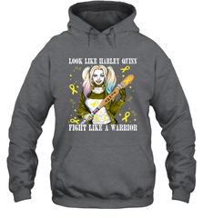 Harley Quinn Fight Like A Warrior Bone Cancer Awareness Hoodie - kambletee