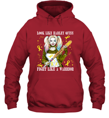 Harley Quinn Fight Like A Warrior Bone Cancer Awareness Hoodie - kambletee